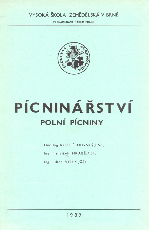 Pícninářství : polní pícniny