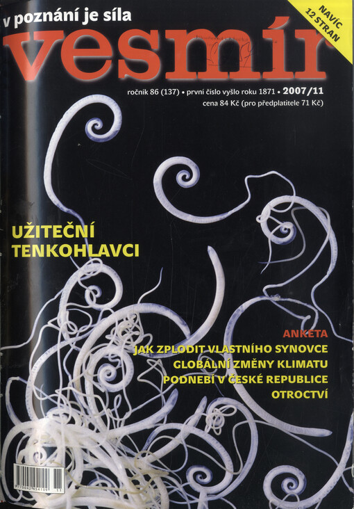 Vesmír : časopis pro šíření vědy přírodní, zeměpisné a národopisné