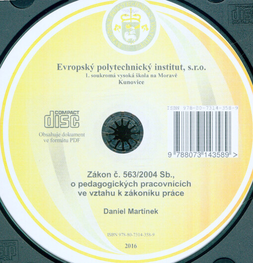 Zákon č. 563/2004 Sb., o pedagogických pracovnících ve vztahu k zákoníku práce