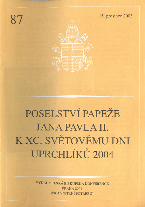 Poselství papeže Jana Pavla II. k XC. světovému dni uprchlíků 2004