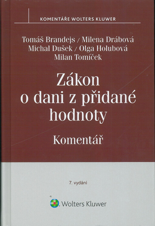 Zákon o dani z přidané hodnoty : komentář