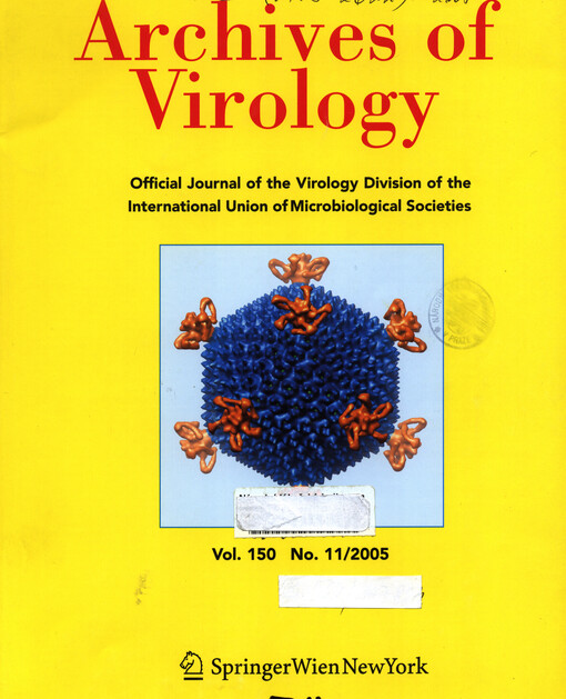 Archives of virology : official journal of the Virology Division of the International Union of Microbiological Societies