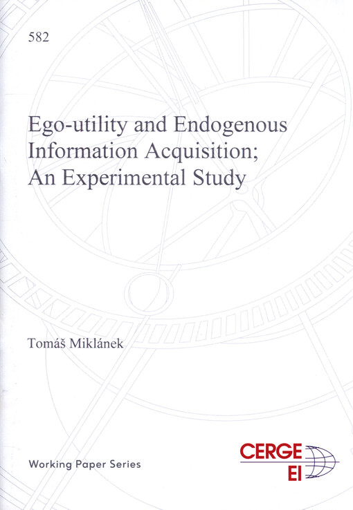 Ego-utility and endogenous information acquisition: an experimental study