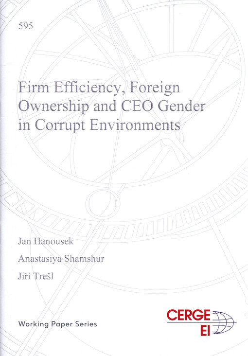 Firm efficiency, foreign ownership and CEO gender in corrupt environments