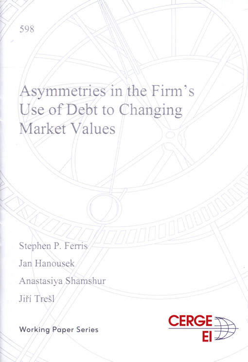 Asymmetries in the firm's use of debt to changing market values