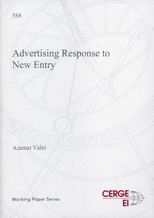 Advertising response to new entry