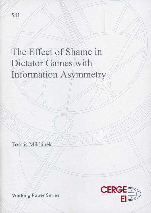 effect of shame in dictator games with information asymmetry