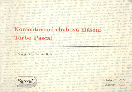 Komentovaná chybová hlášení Turbo Pascal 5.0 až 7.0 ;Slovníček anglických výrazů