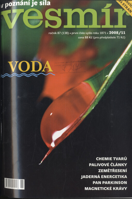 Vesmír : časopis pro šíření vědy přírodní, zeměpisné a národopisné