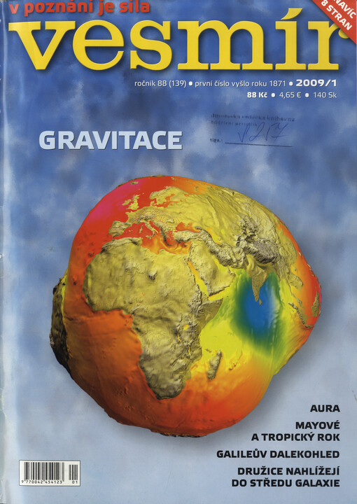 Vesmír : časopis pro šíření vědy přírodní, zeměpisné a národopisné