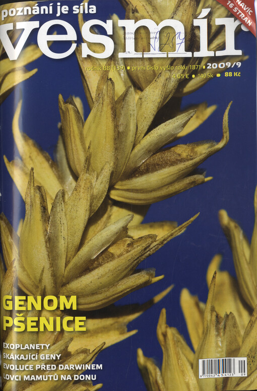 Vesmír : časopis pro šíření vědy přírodní, zeměpisné a národopisné