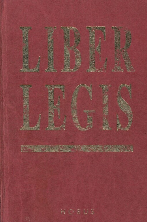 Kniha zákona (formálně nazývaná Liber Al vel Legis = Sub Figura CCXX jak byla zvěstována prostřednictvím XCIII = 418 pro DCLXVI)
