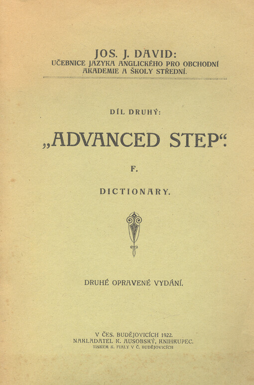 Učebnice jazyka anglického pro obchodní akademie a školy střední. Díl druhý, 