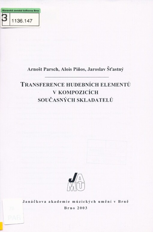 Transference hudebních elementů v kompozicích současných skladatelů