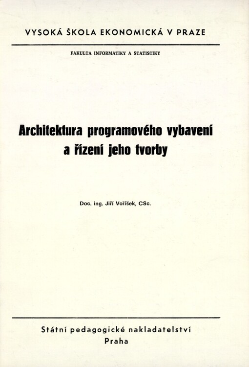 Architektura programového vybavení a řízení jeho tvorby
