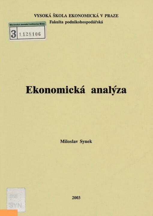 Ekonomická analýza