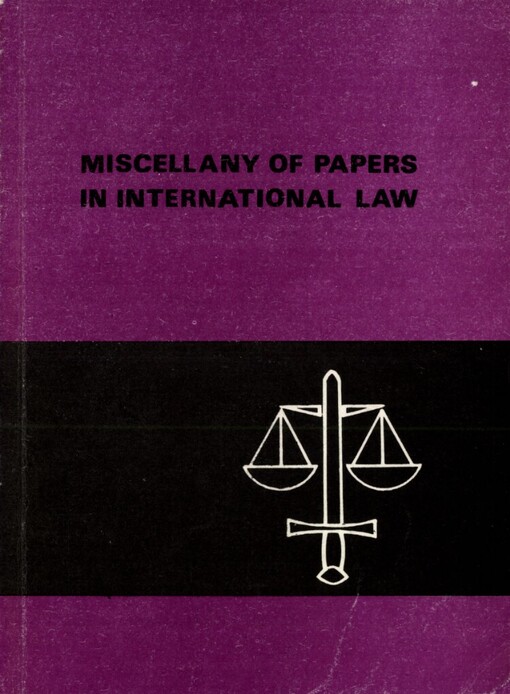 Miscellany of Papers in International Law