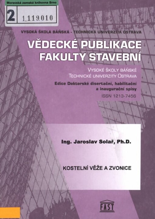 Kostelní věže a zvonice: zkrácená verze habilitační práce