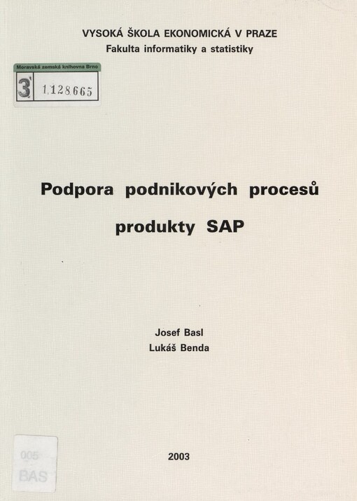 Podpora podnikových procesů produkty SAP