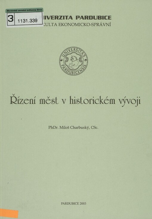 Řízení měst v historickém vývoji