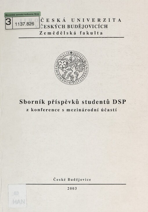 Sborník příspěvků studentů DSP z konference s mezinárodní účastí