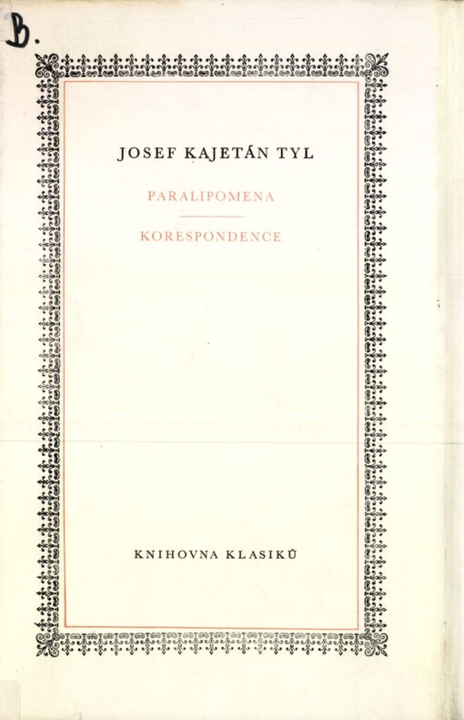 Paralipomena: Korespondence