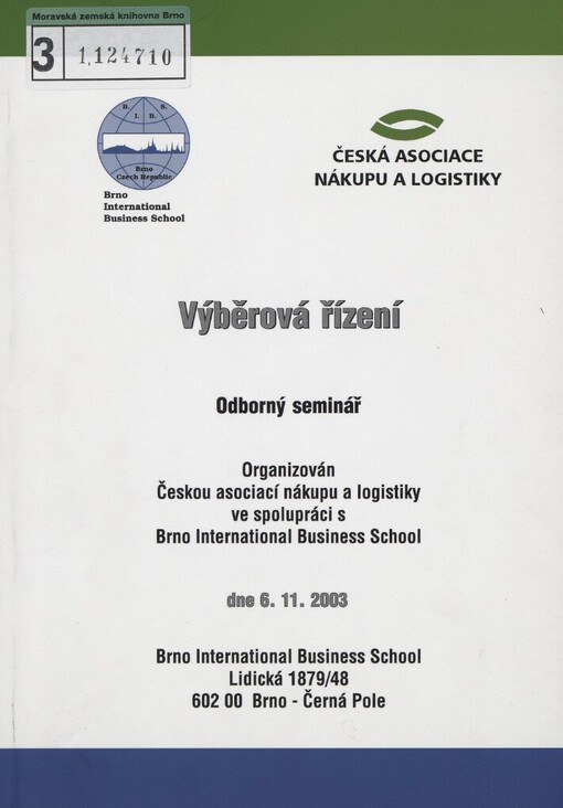 Výběrová řízení: odborný seminář
