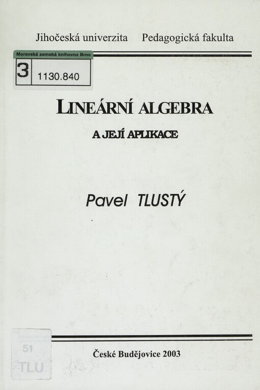 Lineární algebra a její aplikace