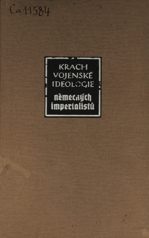 Krach vojenské ideologie německých imperialistů