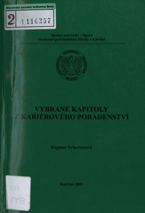 Vybrané kapitoly z kariérového poradenství
