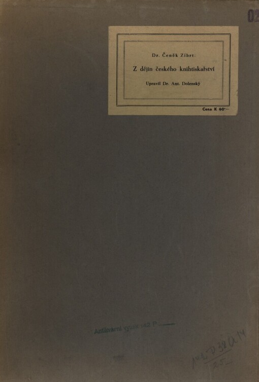 Z dějin českého knihtiskařství