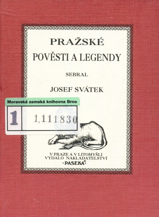 Pražské pověsti a legendy, V Pasece vyd. 5.