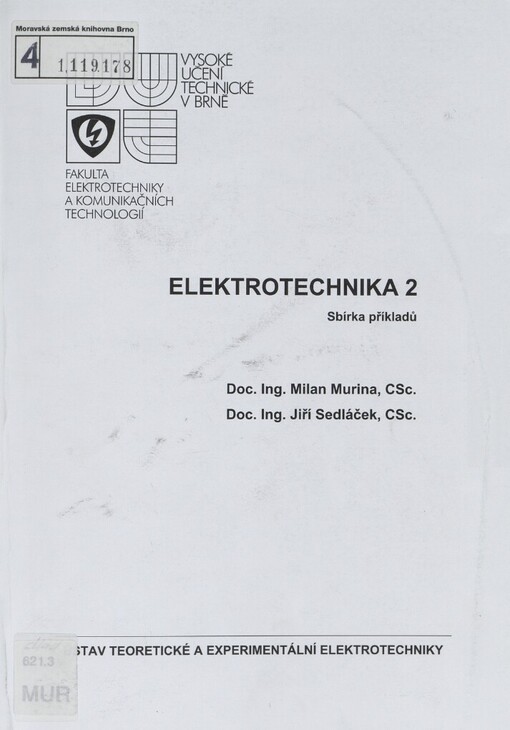 Elektrotechnika 2: sbírka příkladů