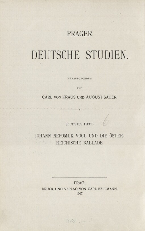 Johann Nepomuk Vogl und die österreichische Ballade