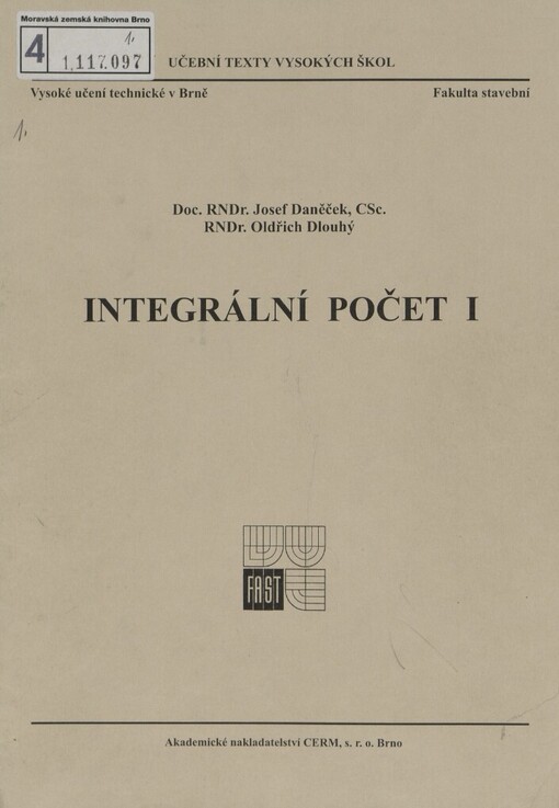 Integrální počet I