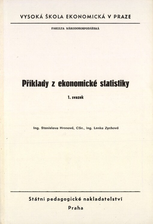 Příklady z ekonomické statistiky, 1. vyd.