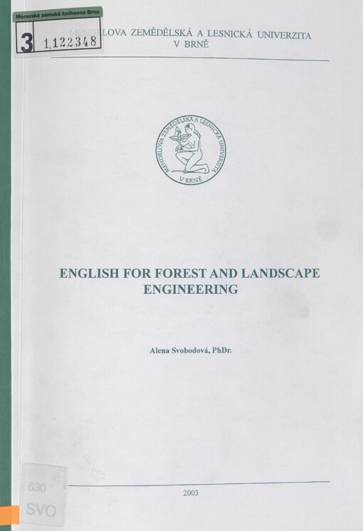 English for forest and landscape engineering
