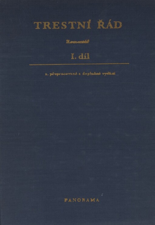 Trestní řád :komentář.1. díl