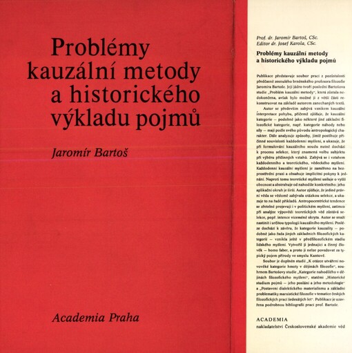 Problémy kauzální metody a historického výkladu pojmů