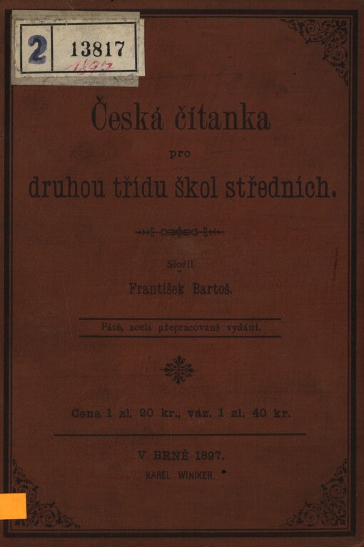Česká čítanka pro druhou třídu škol středních, 5., zcela přeprac. vyd.