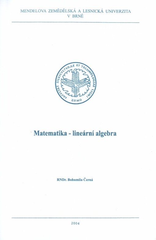 Matematika - lineární algebra