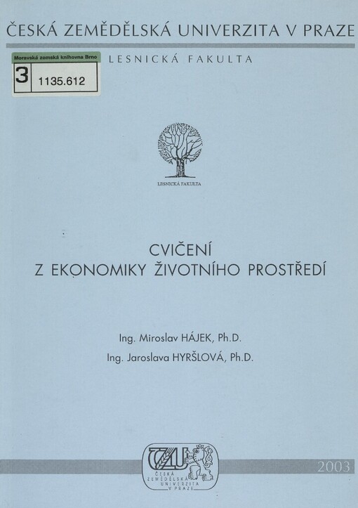 Cvičení z ekonomiky životního prostředí