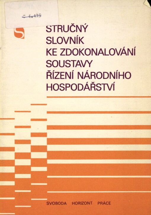 Stručný slovník ke zdokonalování soustavy řízení národního hospodářství