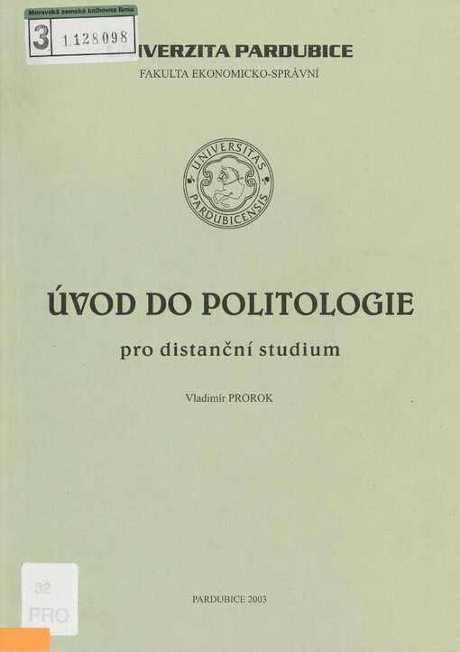 Úvod do politologie :pro distanční studium