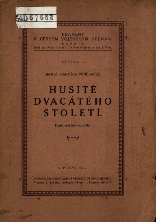 Husité dvacátého století :deník ruského legionáře