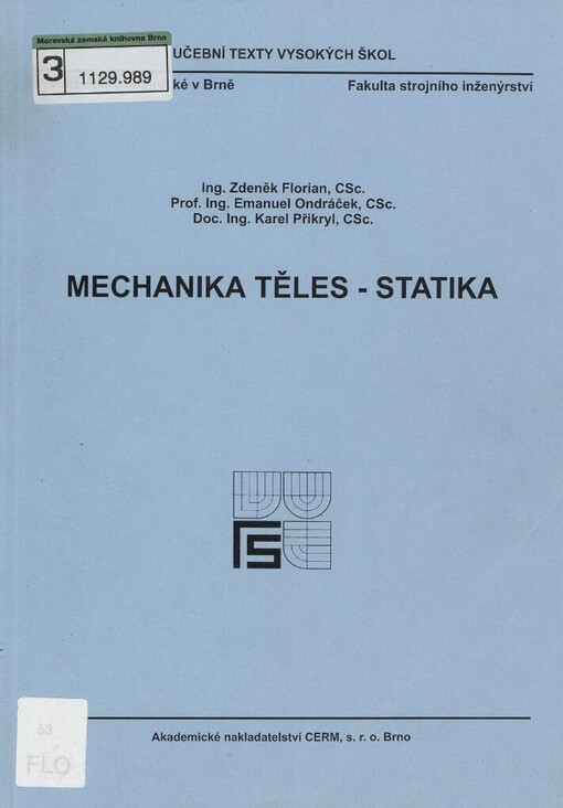 Mechanika těles - statika