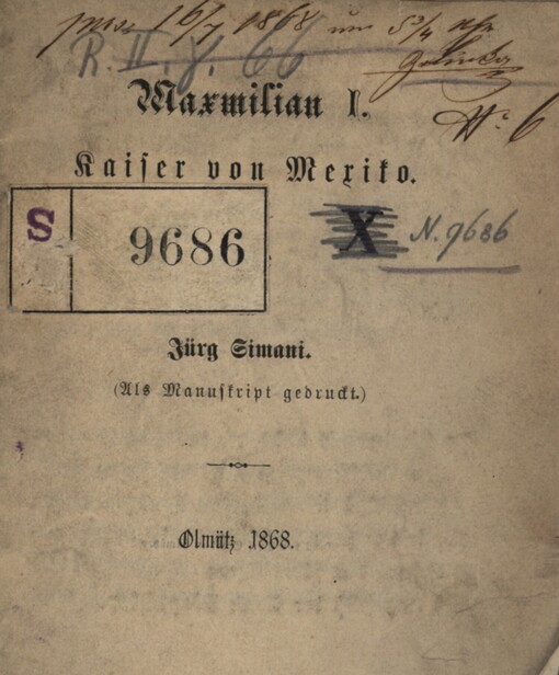 Maxmilian I. :Kaiser von Mexiko : Ode