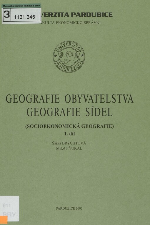 Geografie obyvatelstva: Geografie sídel : (socioekonomická geografie)