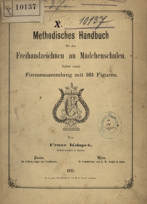 Methodisches Handbuch für das Freihandzeichnen an Mädchenschulen :nebst einer Formensammlung mit 161 Figuren
