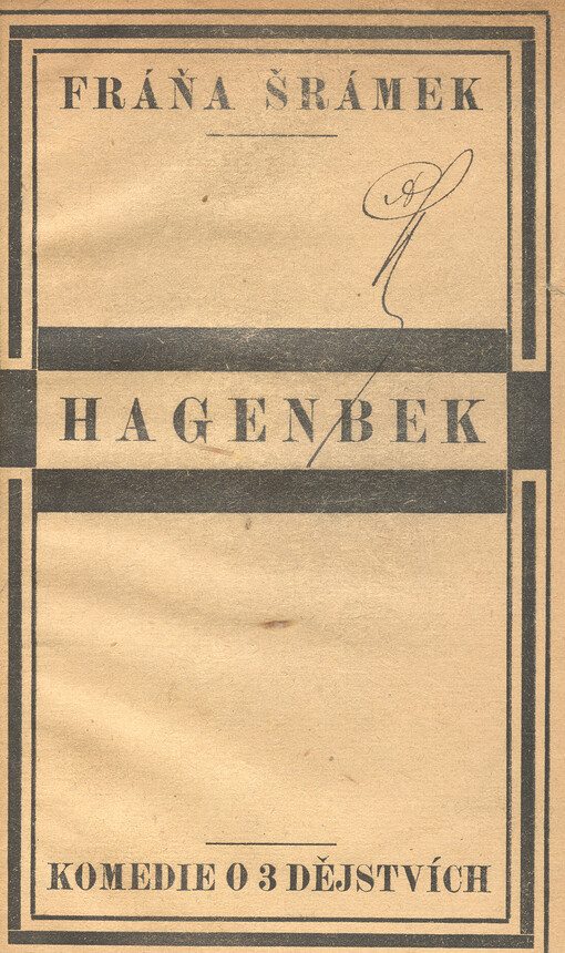 Hagenbek :komedie o třech dějstvích
